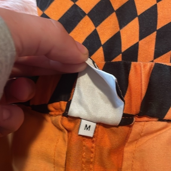 X-Girl Orange & Black Checker Print High Rise Pants Size‎ Medium - Picture 6 of 9